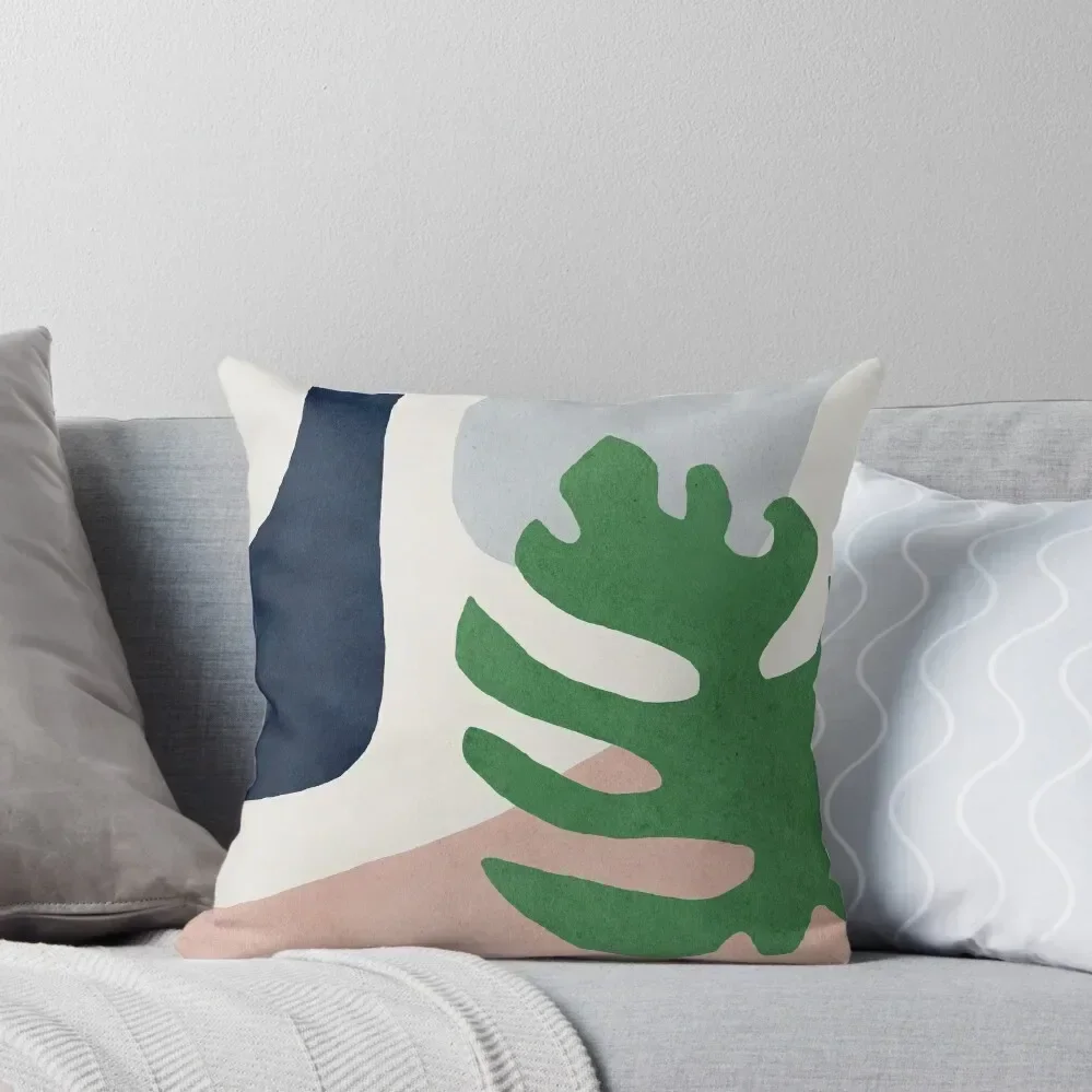 

Abstract, Plant, Mid century modern wall art Throw Pillow Pillow Case Christmas Luxury Pillow Case