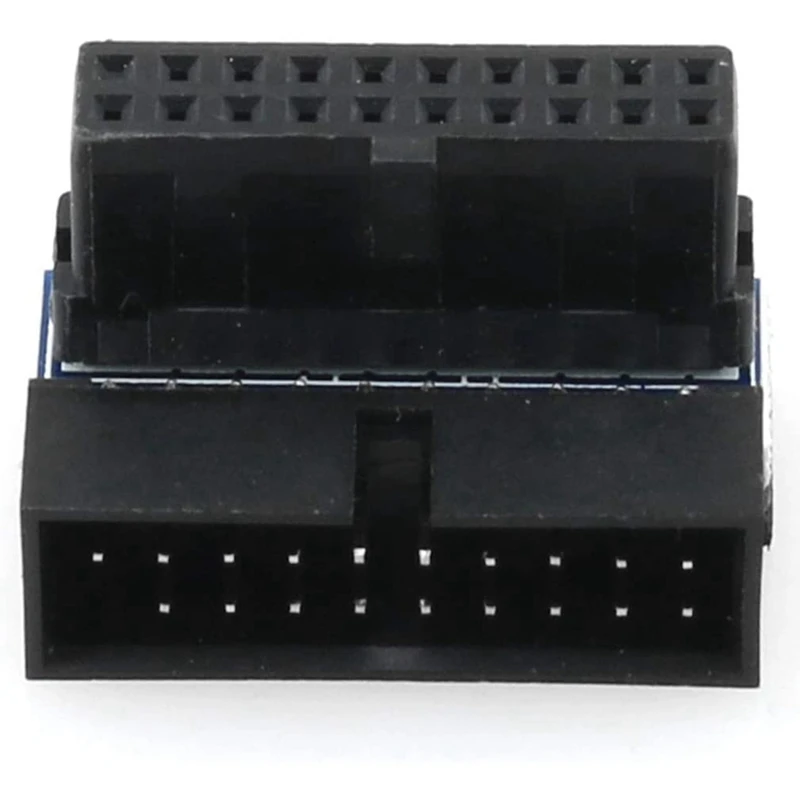 Adaptador de extensión USB 3,0 de 20 pines macho a hembra, ángulo de 90 grados para placa base, conector, 5 uds.