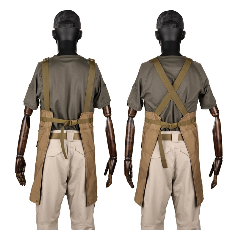 Tactical Vest Apron Combat Gear Multi-pocket Apron Unisex Sleeveless Technician Mechanic Camouflage Apron