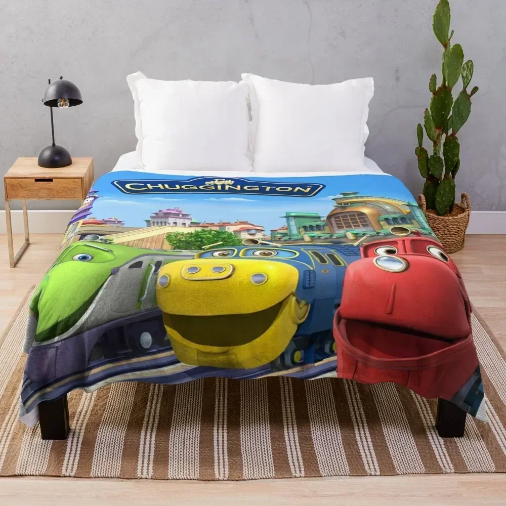 

Chuggington Background Throw Blanket Cute Plaid Plaid Luxury Thicken cosplay anime Blankets