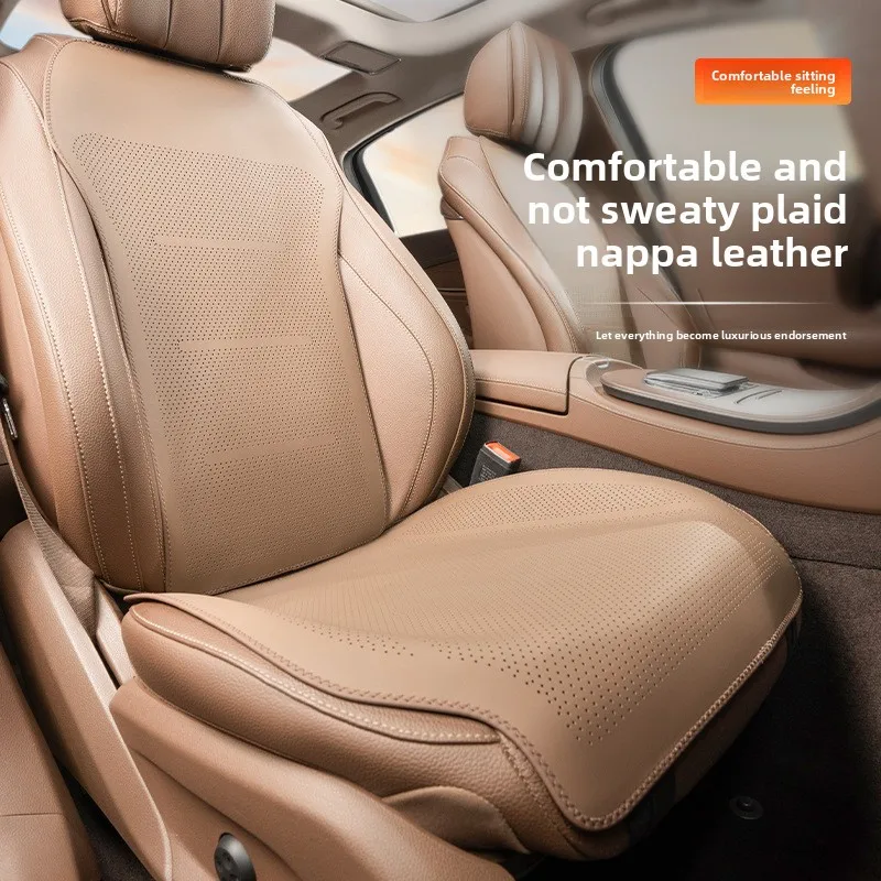 

Universal Nappa Leather Car Seat Cover Four Season Auto Breathable Comfortable Saddle Cushions Seat Covers for Car Seats Cover