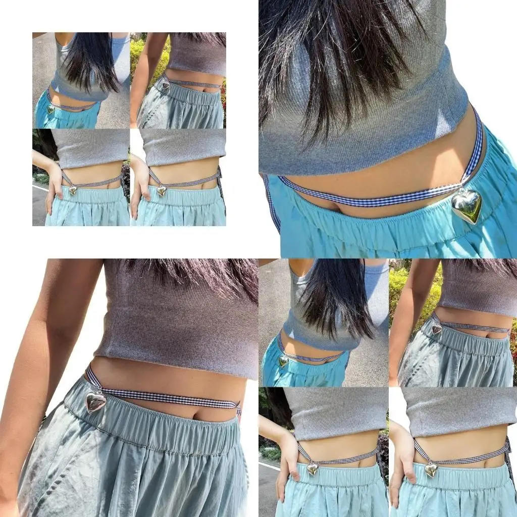 

652F Hiphop Fashion Metal Waist Belt Minimalists Beach Body Chain Versatiles Chain for Modern Look