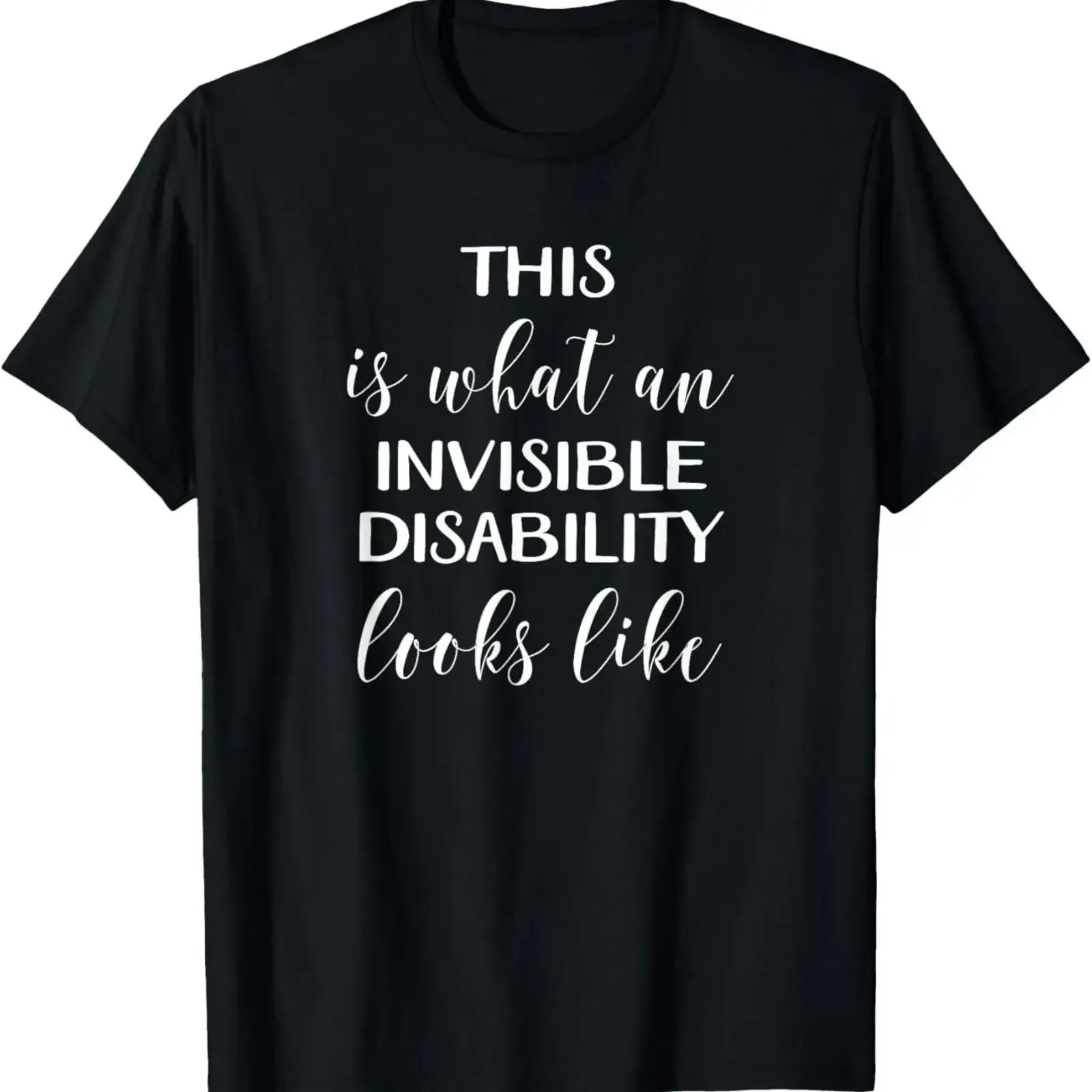 Invisible Disability T Shirt Hidden Chronic Pain Fibromyalgia vintage Washed Casual Soft Stylish Breathable streetwear