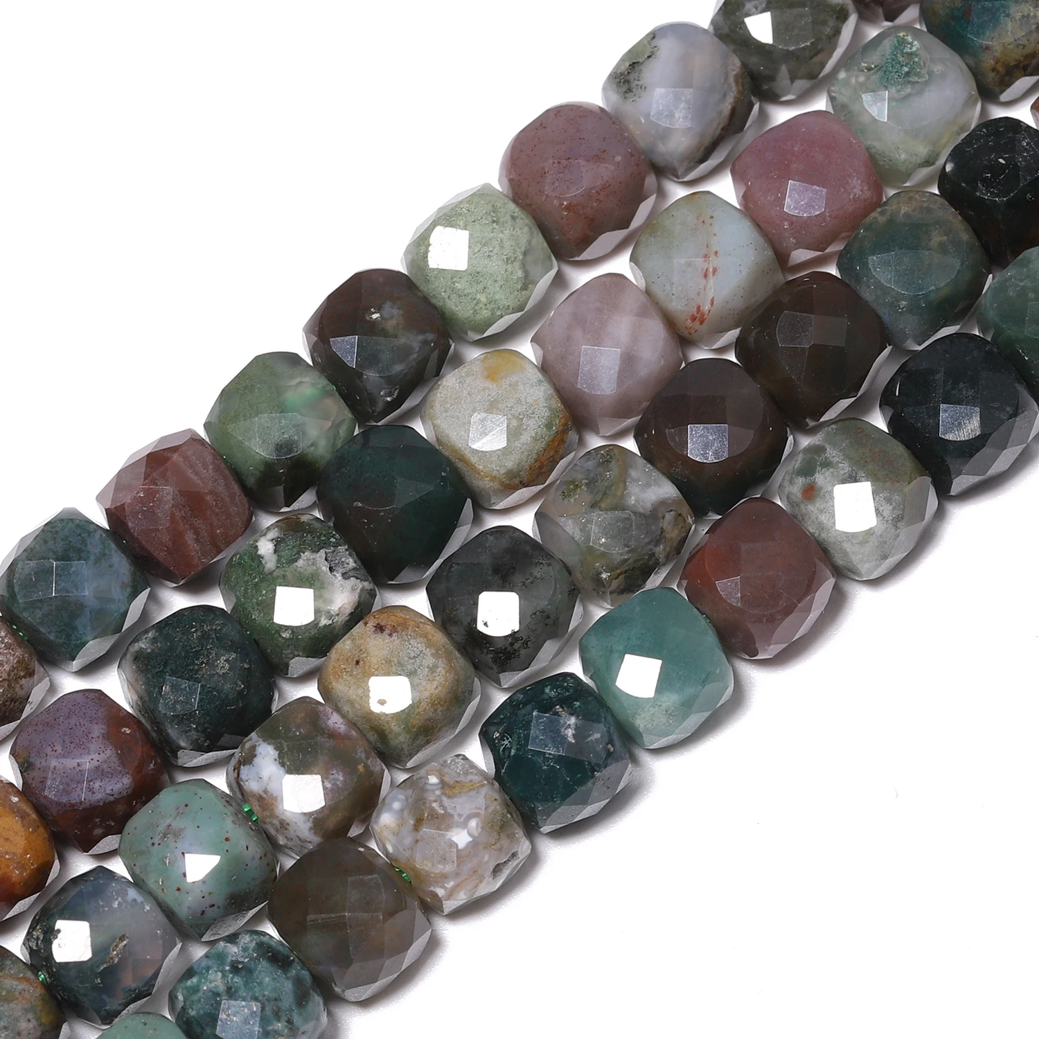 7mm AAA Faceted Cube Beads Natural Stone India Agate Square Spacer Beads For Jewelry Making DIY Bracelets Accessories