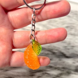 Tangerine /Mandarin KeyChain - Food/ Fruit/ Refreshing Orange Piece Realistic Key Chain