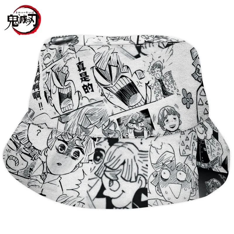 Demon slayer dos desenhos animados anime kamado tanjiro agatsuma zenitsu chapéu de pescador moda simples casual chapéu de lona para homem e mulher