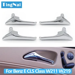 Car Interior Front Rear Left Right Chrome Door Handle For Mercedes Benz E CLS Class W211 W219 E320 E500 E63 AMG 2117660124