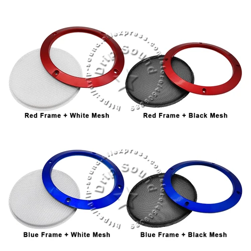 Imagen 2 del producto 1 Uds. Para cubierta de parrilla de altavoz de 2 ""/3""/4 ""/5""/6,5 ""/8""/10 ""pulgadas red de conversión de Audio círculo decorativo protección de malla metálica 6H