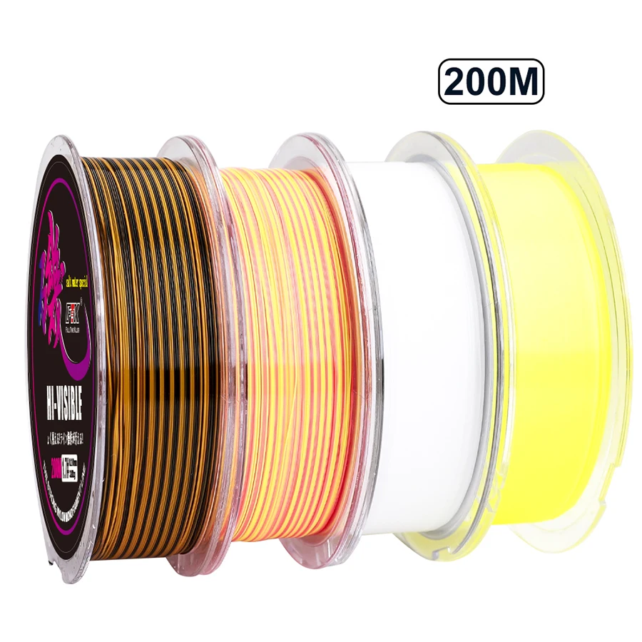 FTK 200M Super Strong Nylon Fishing Line Ocean Rock 0.218MM-0.37MM Monofilament Line For Sea Fishing 3.8kg-9.5kg