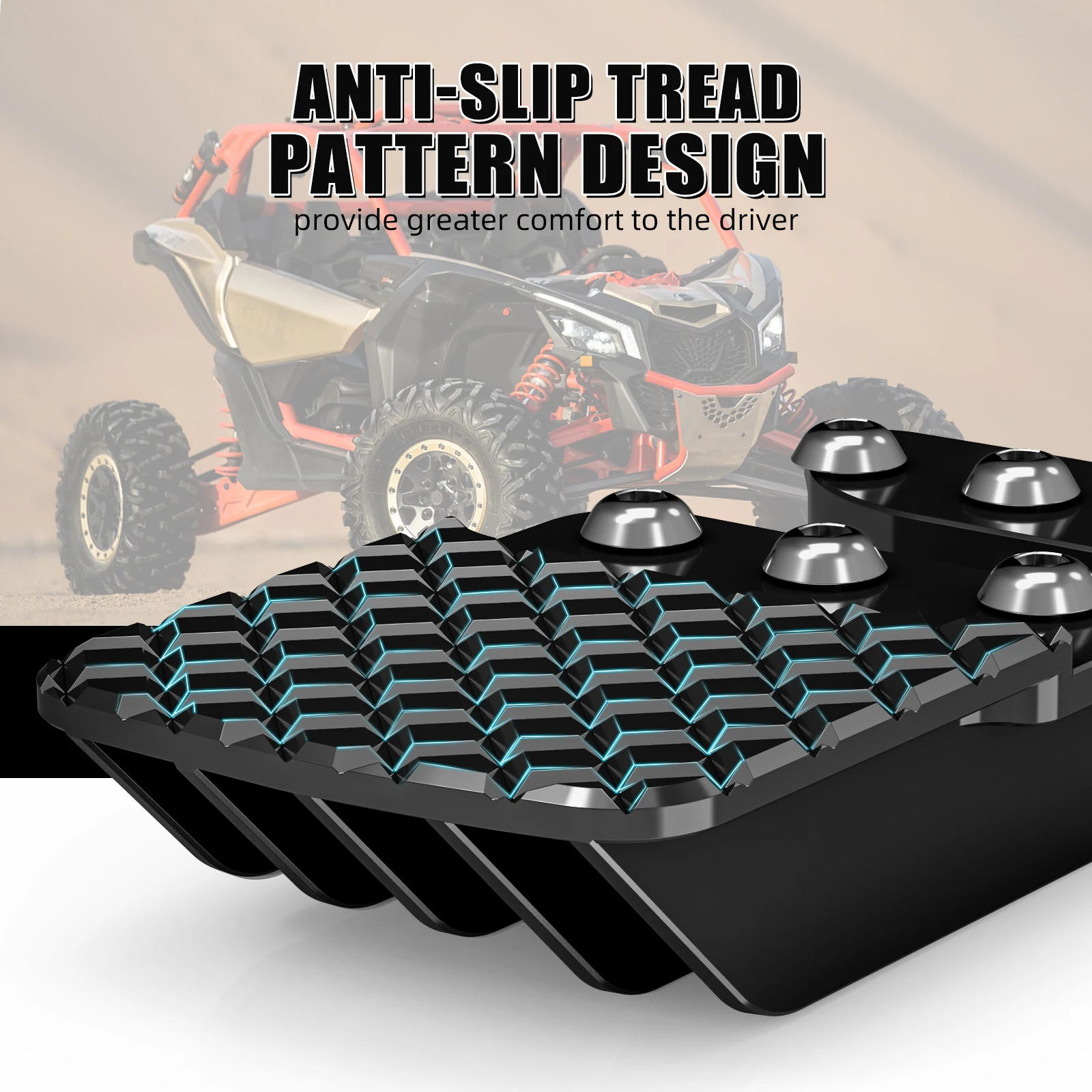 NICECNC Bremspedalverlängerung für Can Am Maverick X3 Max R RR 4x4 Turbo DPS 2017-2023, größere Aluminium-UTV-Zubehörteile 705601453 – Detail 5