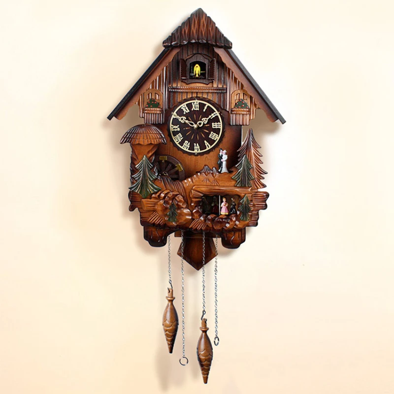 

Cuckoo music cuckoo wall clock, creative and fashionable living room quartz clock chimes silent bird music wall watch