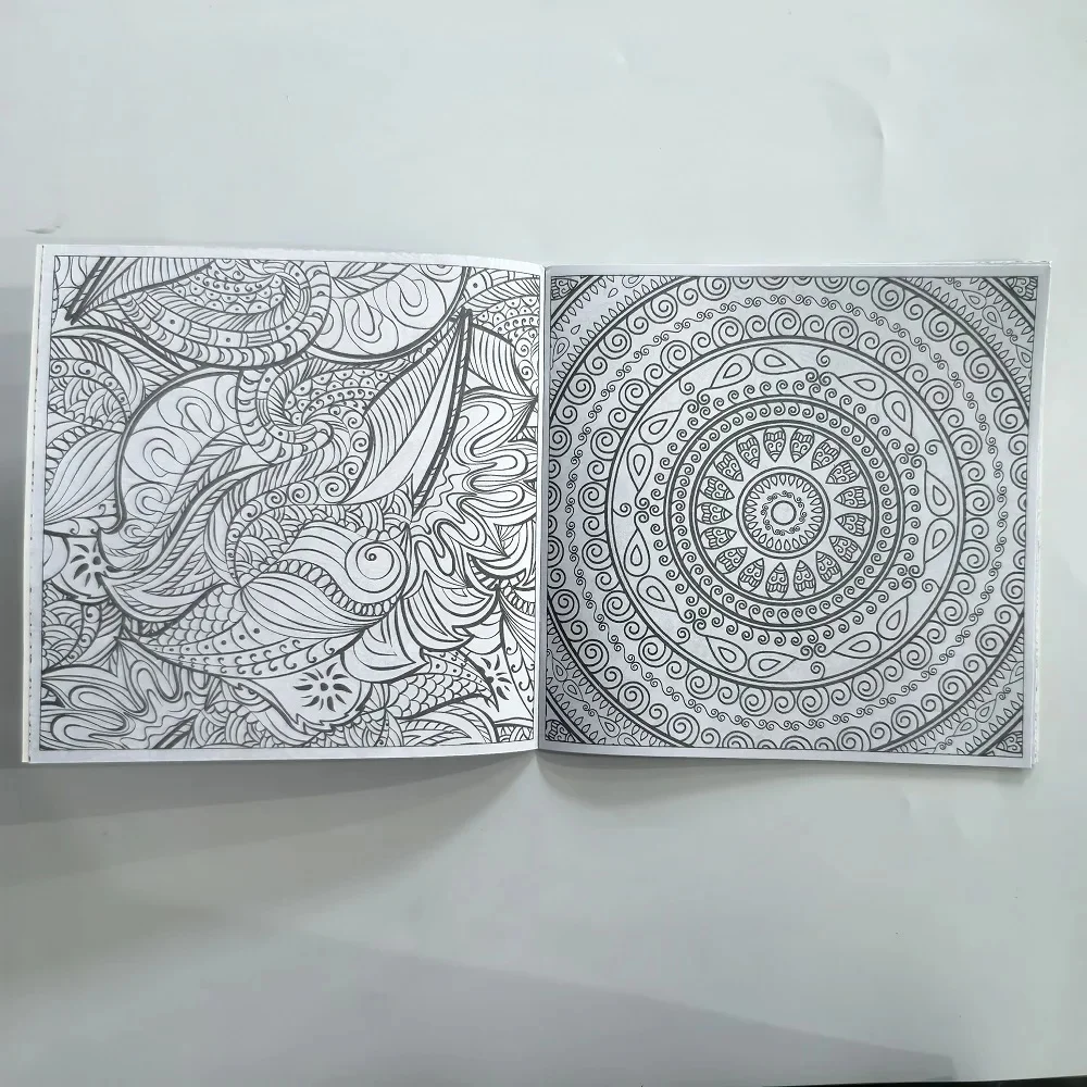 1PCS 24 Pages Mandalas Flower Coloring Book For Children Adult Graffiti Drawing