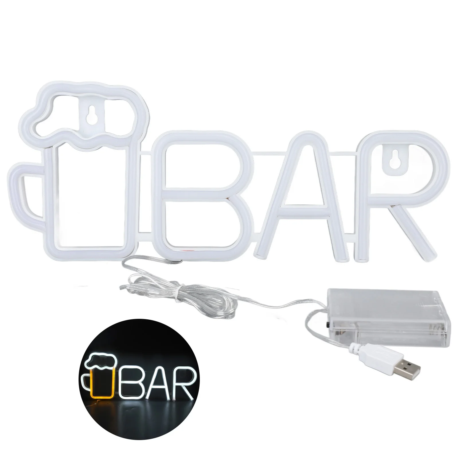 ledネオンサイン-バー型デザイン-usbまたは電池式-高安全性-広く使用されているバー用ネオンライト-寝室-パーティー-裏庭用