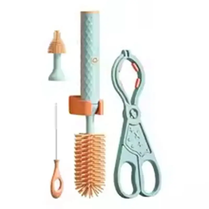 

AT43-Electric Silicone Bottle Brush 360 Degree Rotating Baby Pacifier Cup Pacifier Cleaning Brush Set For Cleaning Bottles