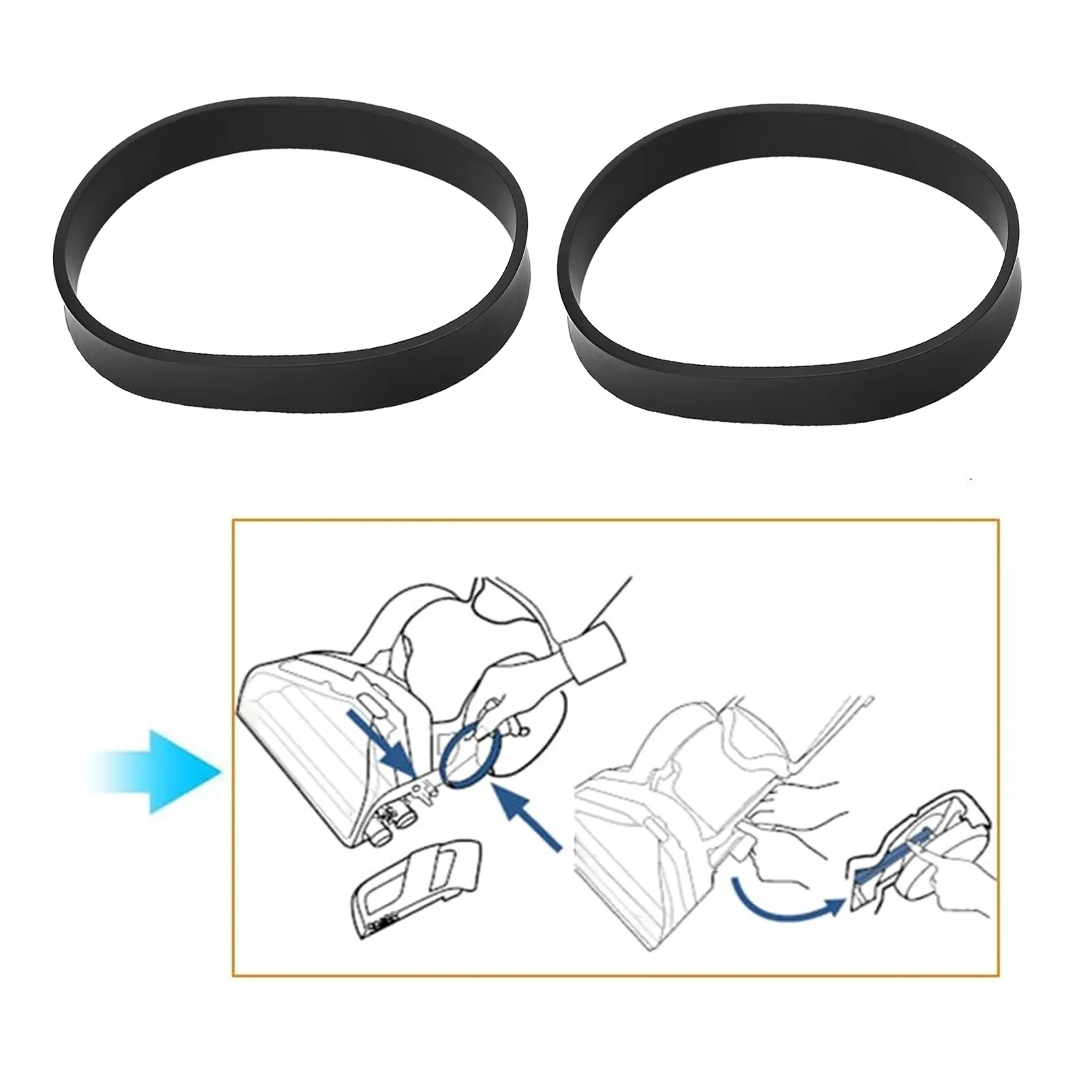 Vacuum Belt Rubber Vacuum Cleaner Belts Accessory 1606428 for Bissell ProHeat 2X Vacuum Belt Replacement Vacuum Belt Part