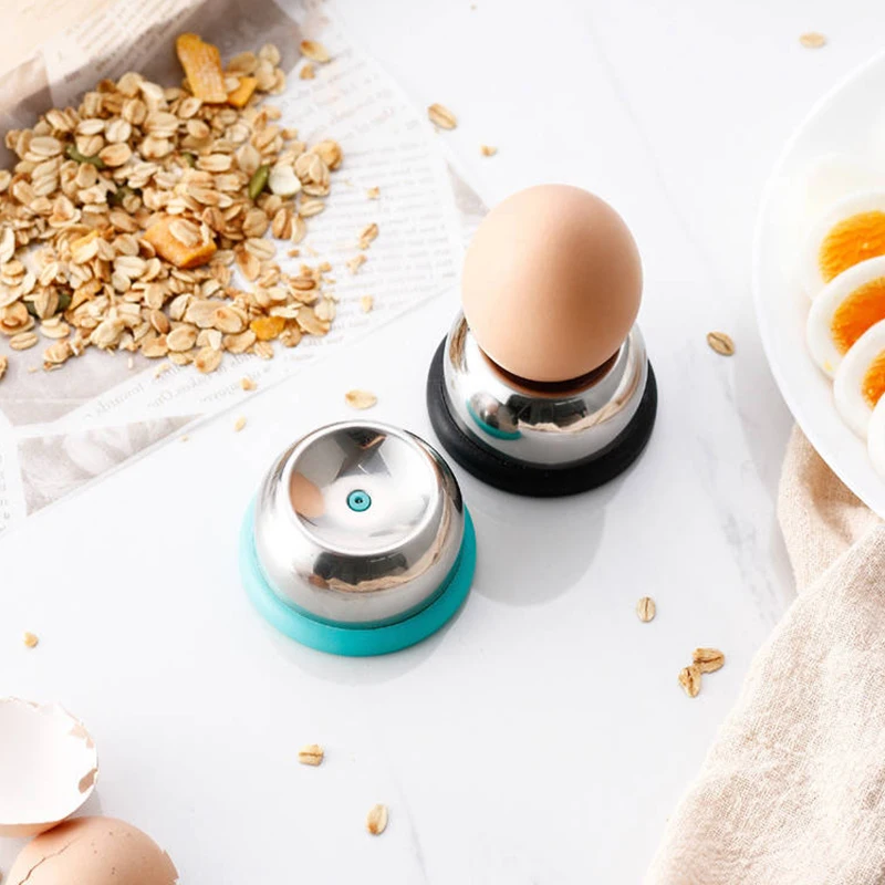 【K】Stainless Steel Egg Needle Egg Puncher Plastic Base Manual Boiled Egg Hole Puncher Kitchen Gadget Egg Puncher Anti-explosion