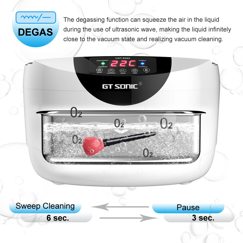

2026 New Upgrade Digital Ultrasonic Cleaner Bath 2500ML For Home Kitchen Wash Fruits Glasses Denture Tableware Jewelry Watch