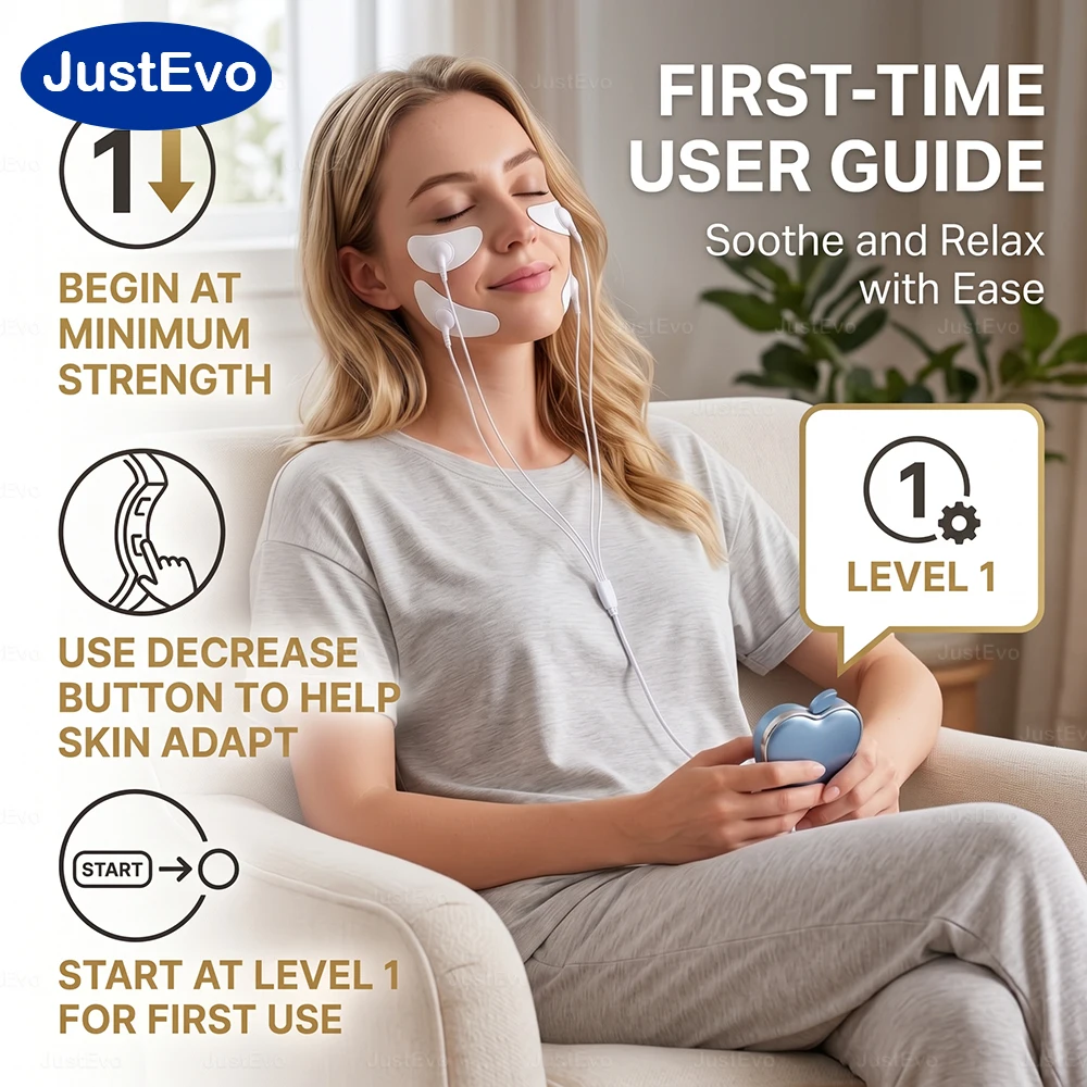 Smart Face Massager with 4 Modes and 5 Intensity Levels, Skin-Friendly Gel Pads, USB Rechargeable, Perfect for Daily Facial Care