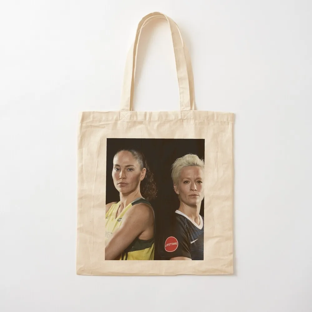 

Sue Bird and Megan Rapinoe Tote Bag shoping bag custom bags Canvas Tote Bag