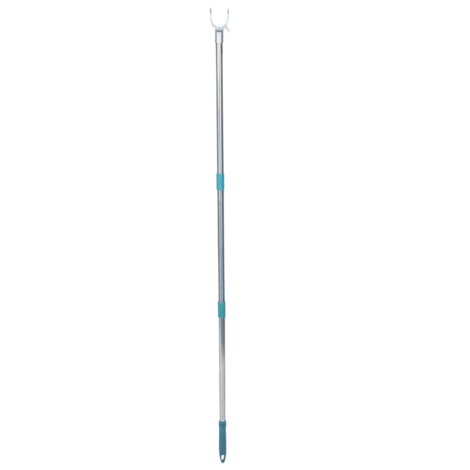 Adjustable Clothesline Pole Splicing Design Metal Clothes Rod for Hanging Drying Reaching High Shelves Wardrobe Hook Tool