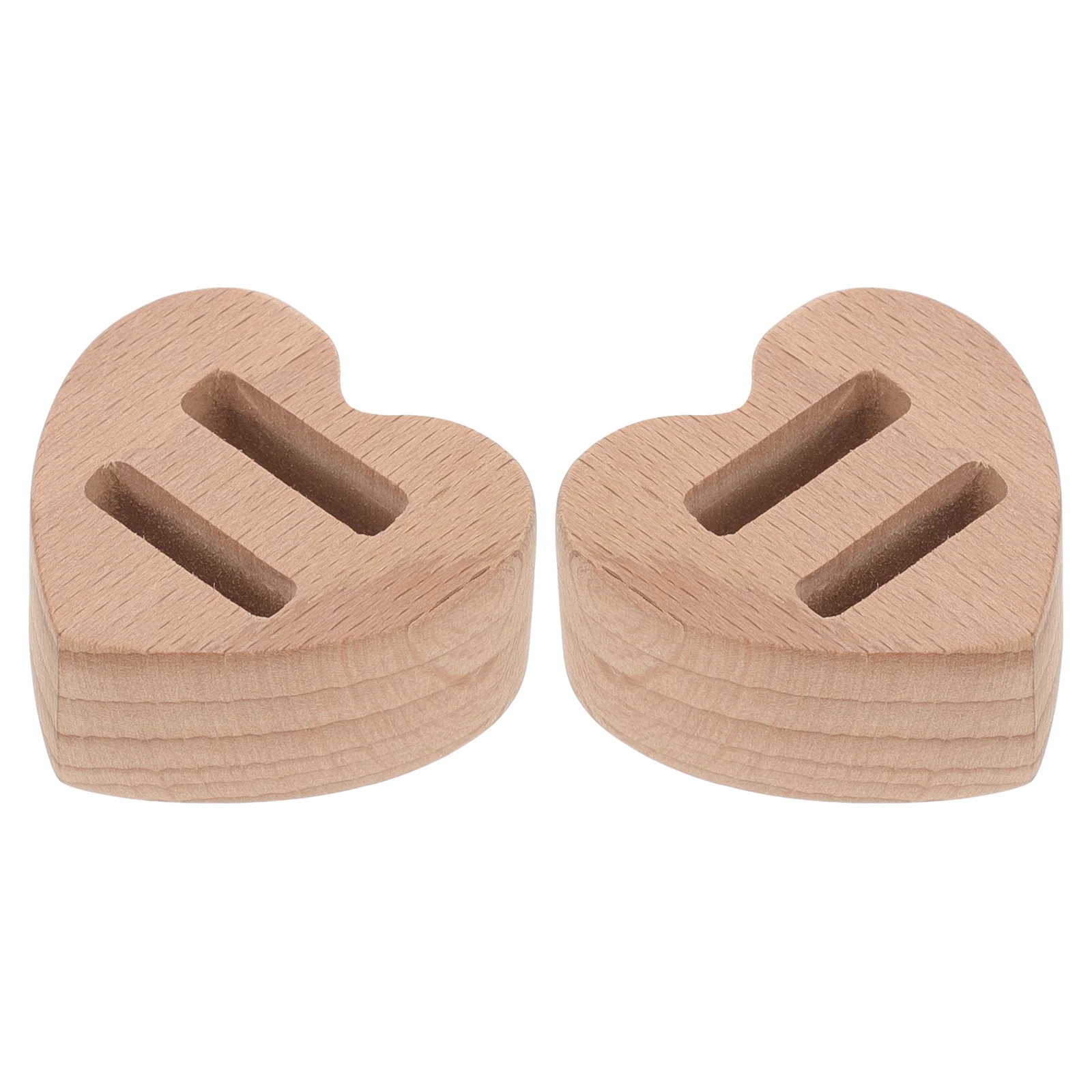 

2 Pcs Shows Heart Wedding Display Women Ring Stand Jewelry Bracket Stands Finger Holder Accessories