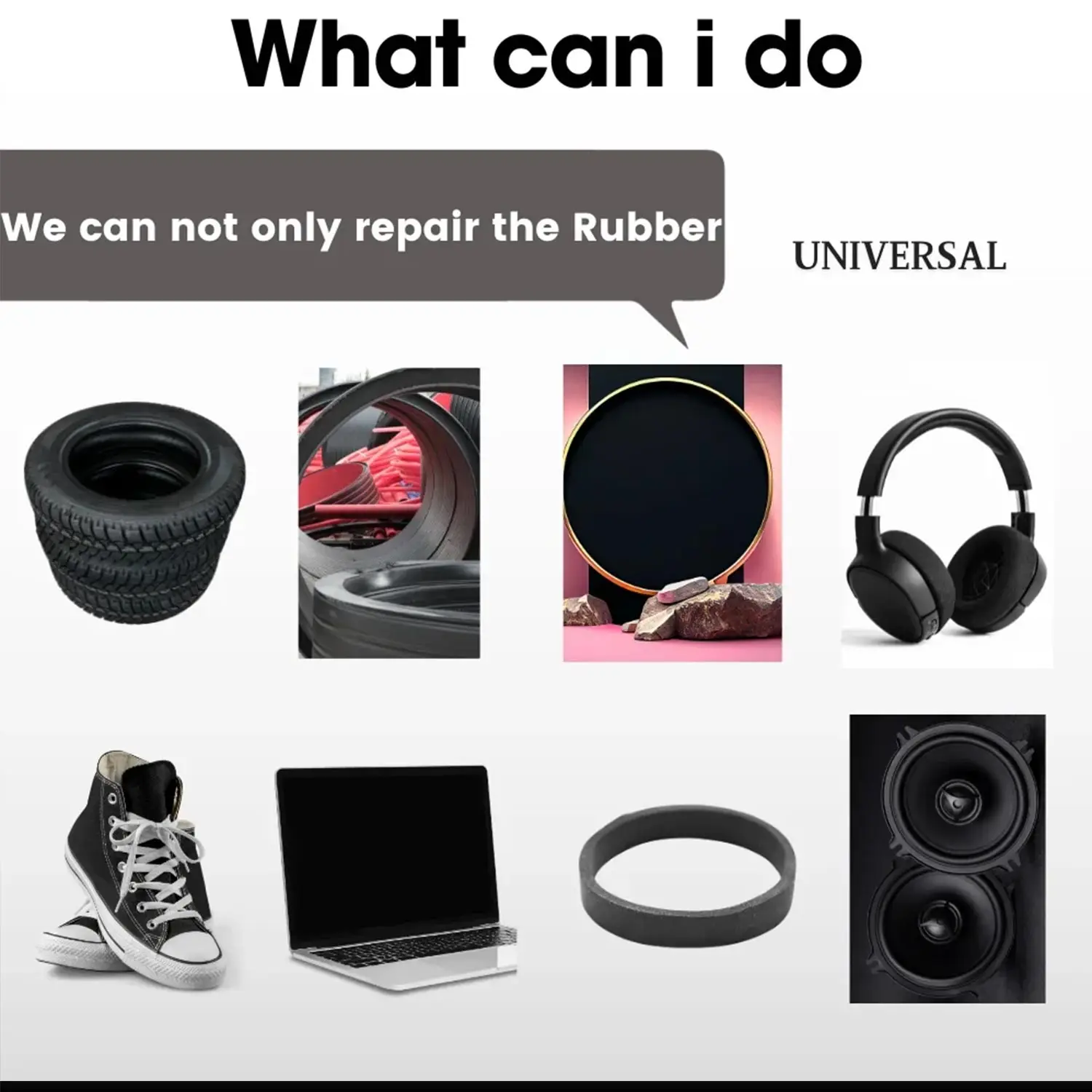 380 غراء مطاطي أسود، غراء فوري فائق بين المطاط والمطاط والمواد الأخرى؛ أسمنت فوري للإطارات والأنبوب والحافة وما إلى ذلك (20 جم).