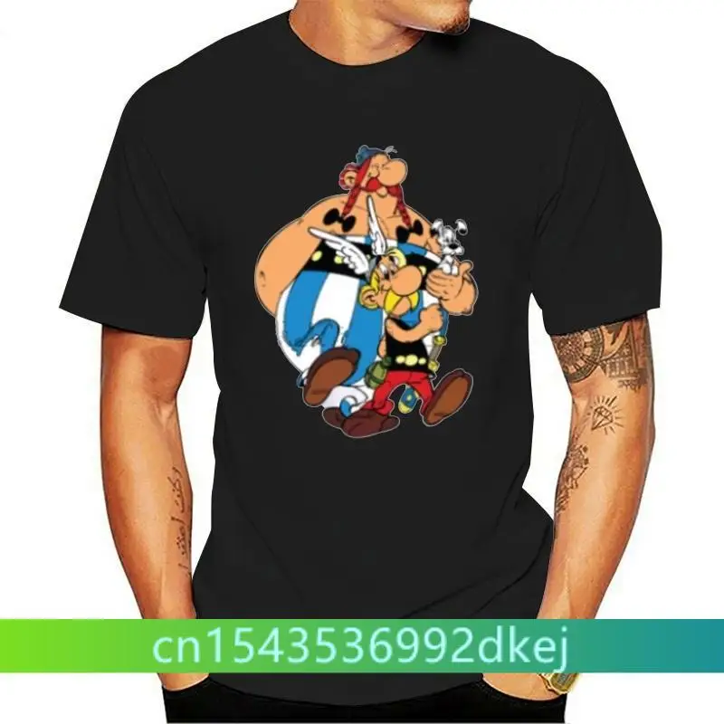 Camiseta Asterix y Obelix clásico Retro cómic dibujos animados divertido romano Gaul nuevo