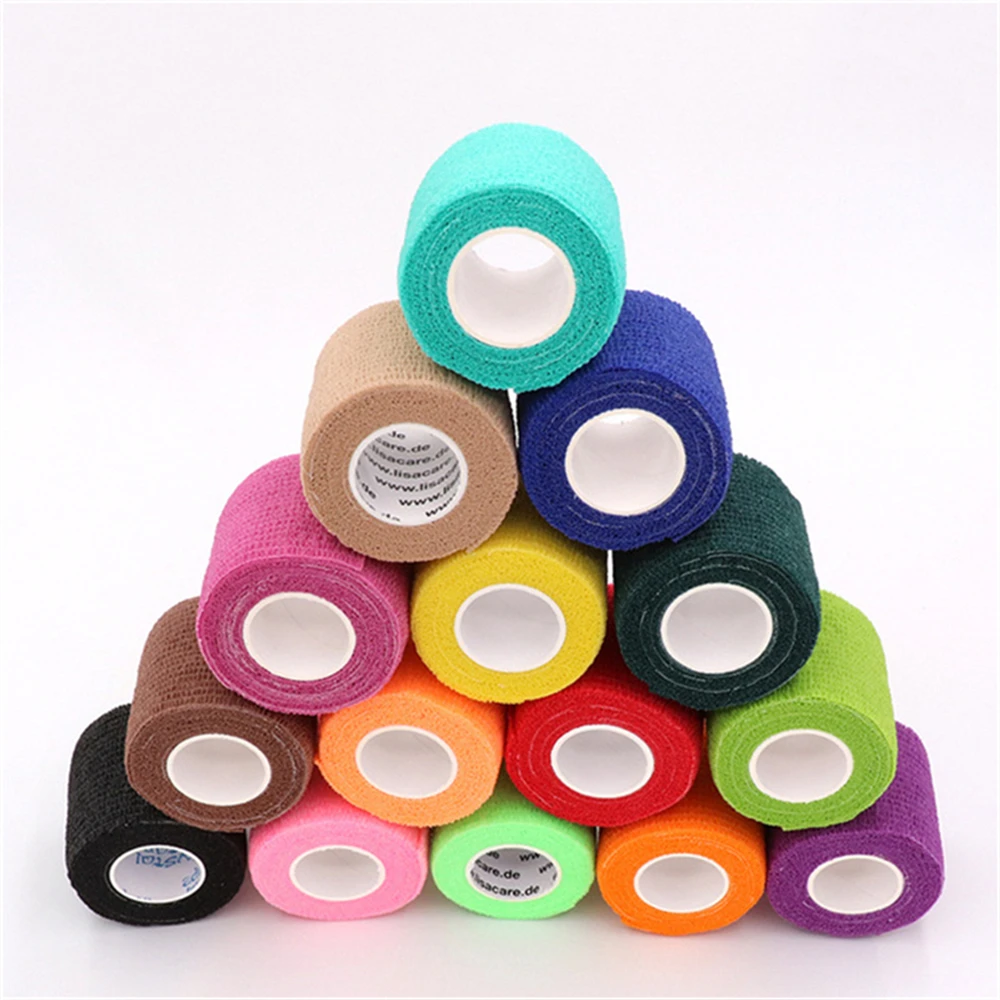 Colorful Sport Self Adhesive Elastic Bandage Wrap Tape Elastoplast For Knee Support Pads Finger Ankle Palm Shoulder Accessories