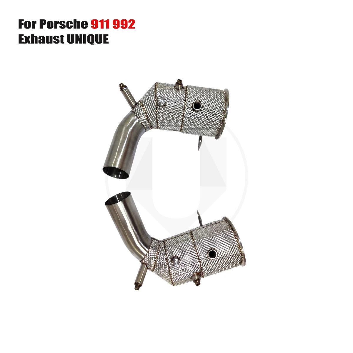 

УНИКАЛЬНЫЙ подходит для Porsche 911 992 3.0T с opf Без подсветки двигателя Изолированная выхлопная труба из нержавеющей стали
