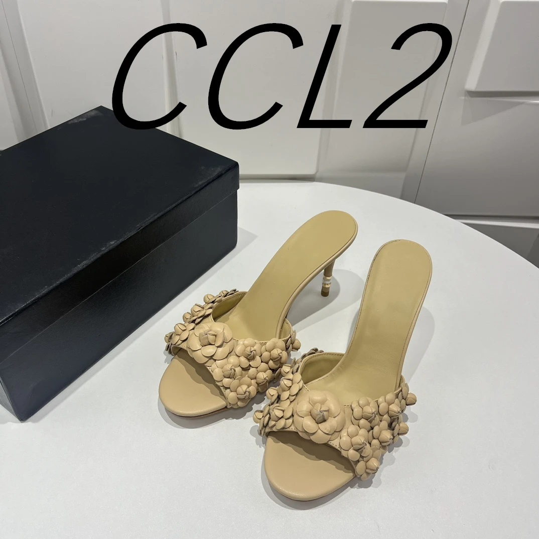 24 years spring and autumn season ladies with heel slippers, fine heel sandals, ladies fashion shoes, high end custom ladies