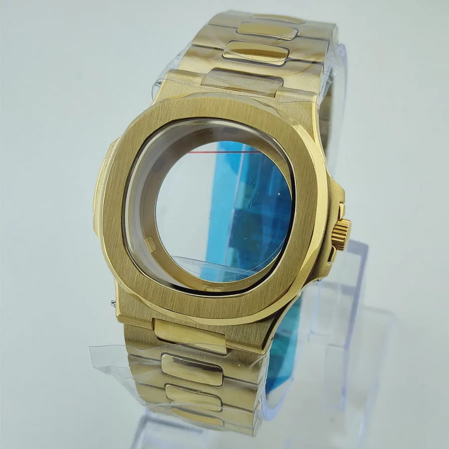 NH35 Case NH36 Case 40mm Case Golden Watch Case Accessories Stainless Steel Case Sapphire Glass Case For NH35 NH36 Movement