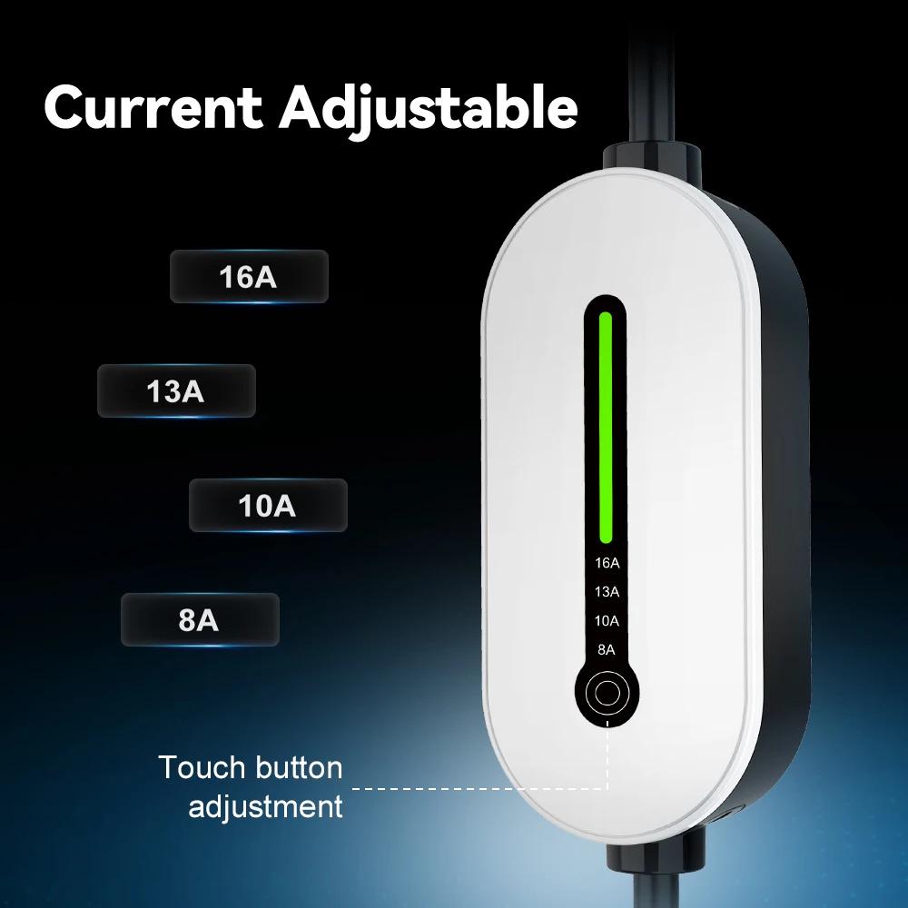 IPENGEN EV Portable Charger Type2 /GBT Plug Connector 16A 1Phase 3.5KW Type1 3.5m Wallbox Charging Station for Electric Vehicle