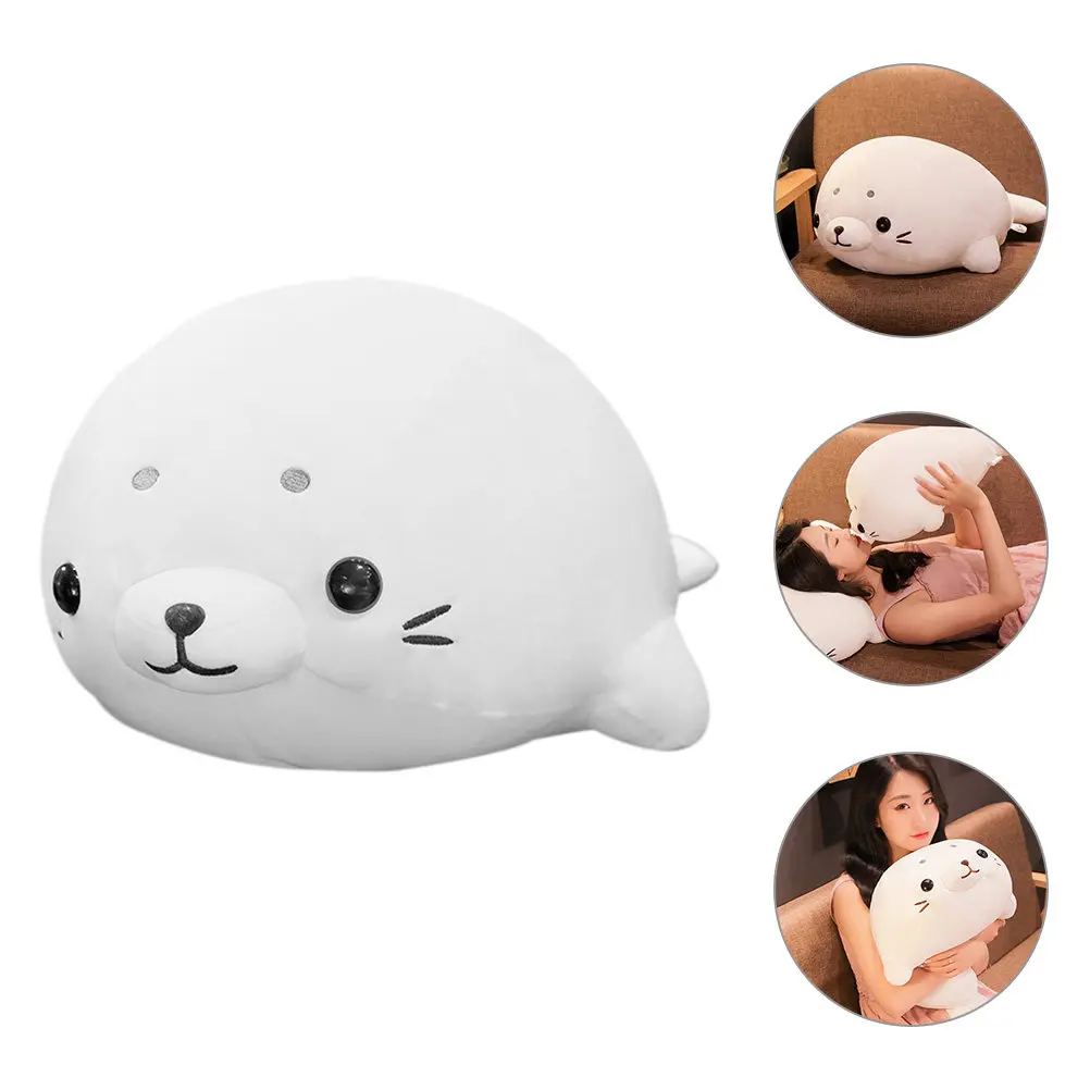 

Seal Stuffed Animal Soft Simulation Cute Kids Birthday Gift Home Decor Comfortable Supple Skin Friendly Cozy Throw Pillow