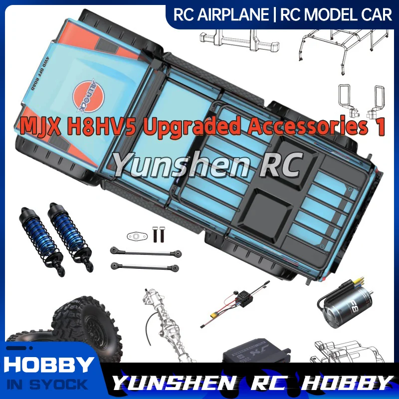 Accesorios Actualizados Mjx H8hv51, Motor Eléctrico, Diferencial de Neumáticos, Carrocería, Ejes Delanteros y Traseros, Varillas de Tracción, Puentes de Puerta, Etc.