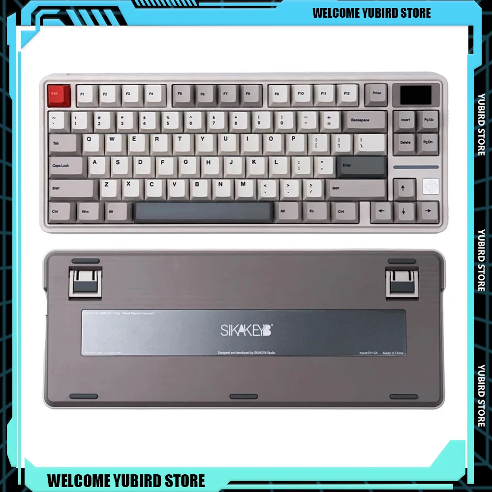 SIKAKEYB HM80 Magnetic Switch Gaming Keyboard Wired Screen Gamer Mechanical Keyboard Customized 81Keys Keyboard Keycaps Gifts