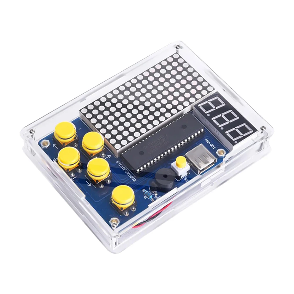 DIY Game Console Soldering Kit Electronic Circuit Board Assembly Set With 4 Games For Learning And Hobby Projects