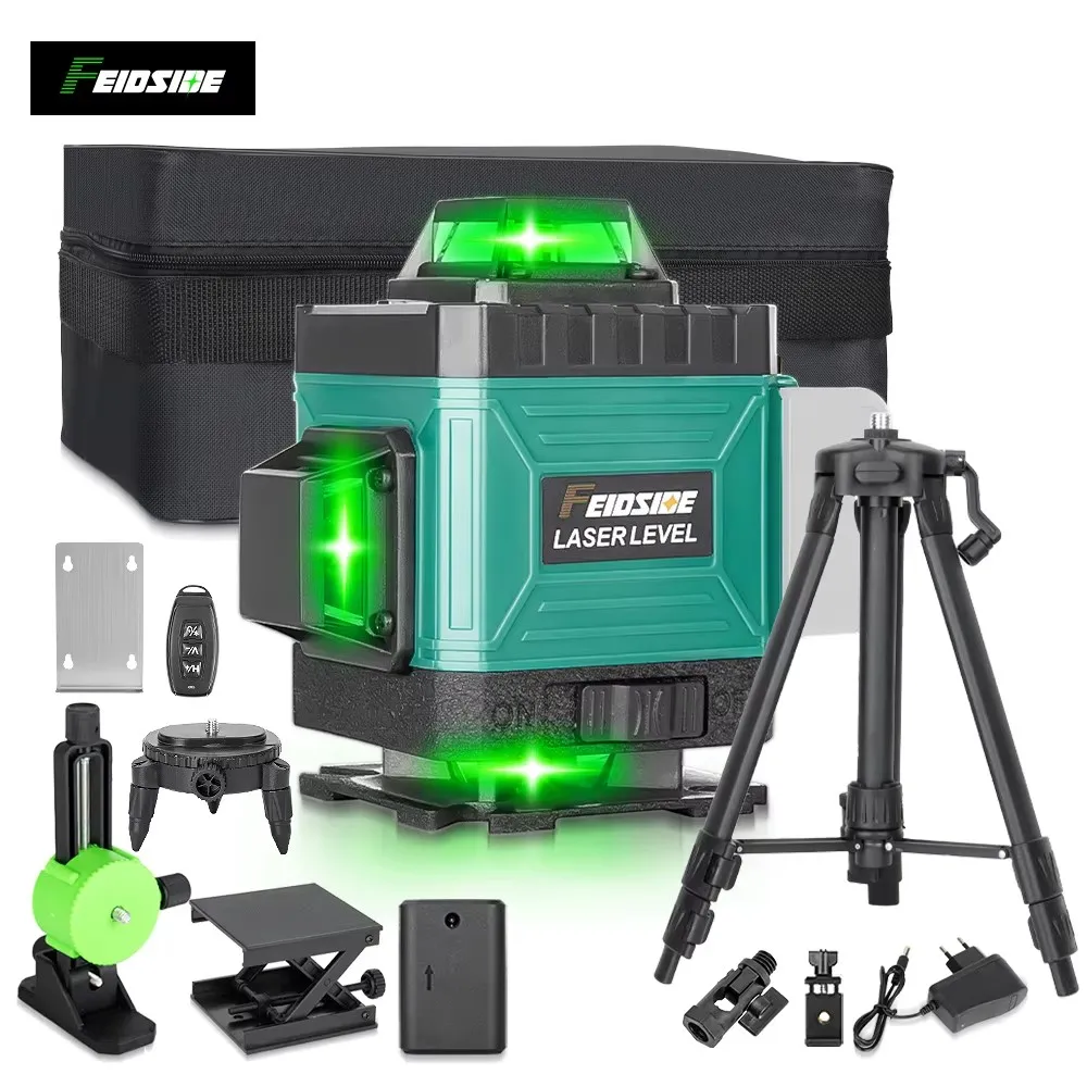 

FEIDSIDE 16 Lines Laser Level Green Line SelfLeveling 360 Horizontal And Vertical Super Powerful Laser Level Green Beam