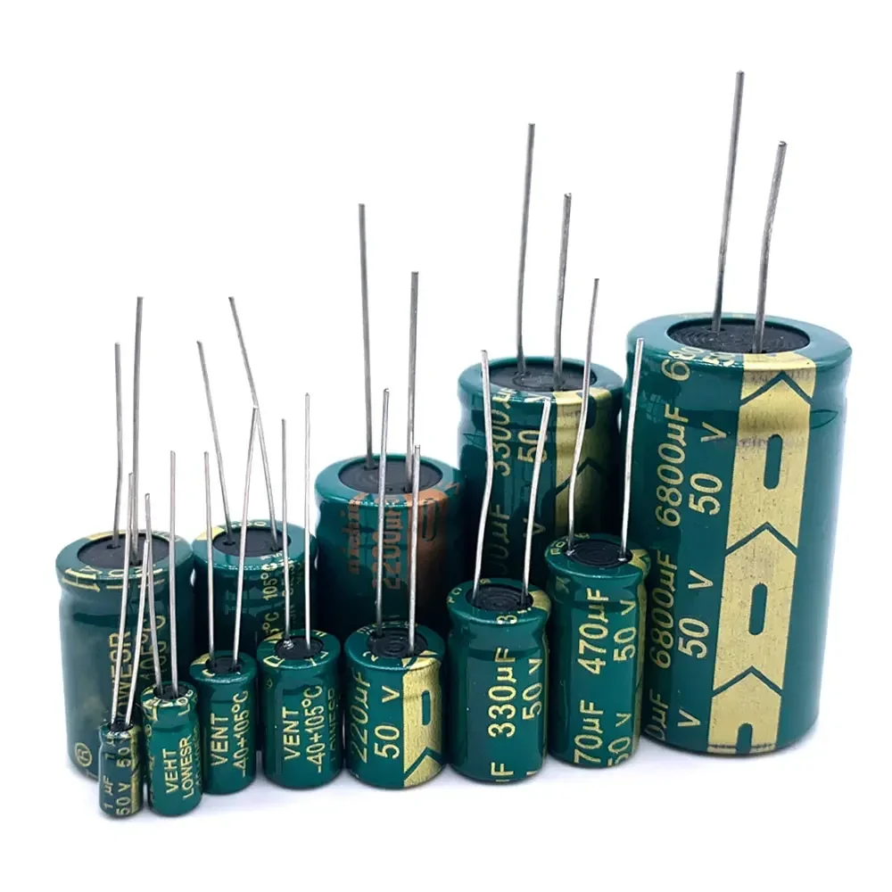 High Frequency Low Resistance Aluminium Capacitor 10V 16V 25V 35V 50V 63V 100V 400V 450V 100 220 330 1000 2200 3300 4700 6800UF