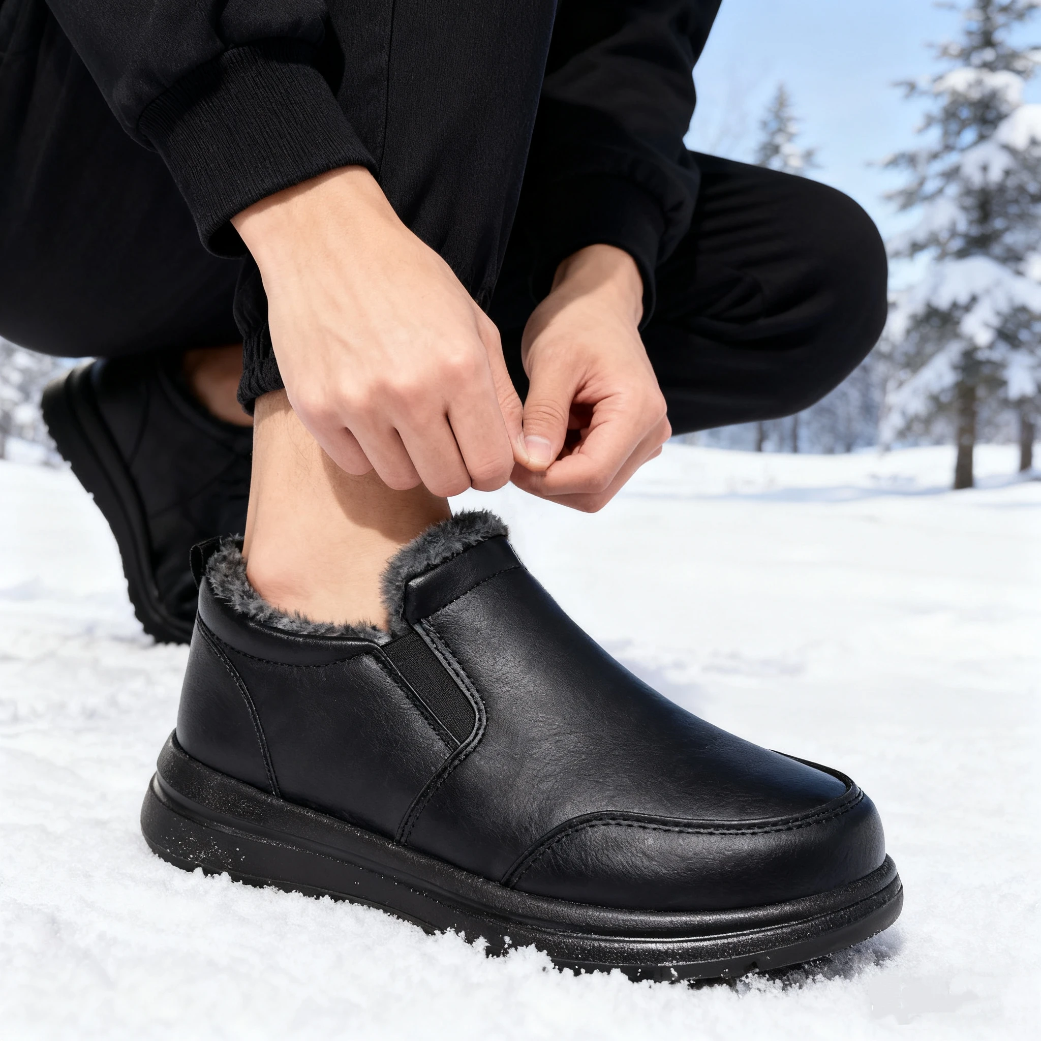 Herren-Winterstiefel mit Kunst – Men Shoes Online Bewertung und Preis