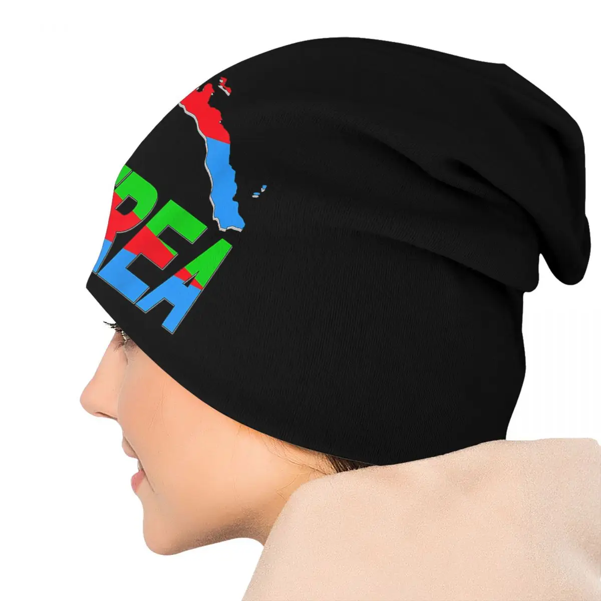 Eritrea Map Eritrean Flag Beanie Cap Unisex Winter Warm Bonnet Homme Knit Hats Hip Hop Skullies Beanies Hats For Men Women