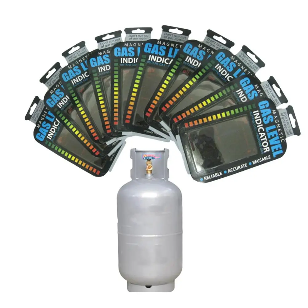 3/5/10PCS Propane Butane LPG Fuel Gas Tank Level Indicator Magnetic Gauge Bottle Temperature Measuring Stick Test Card