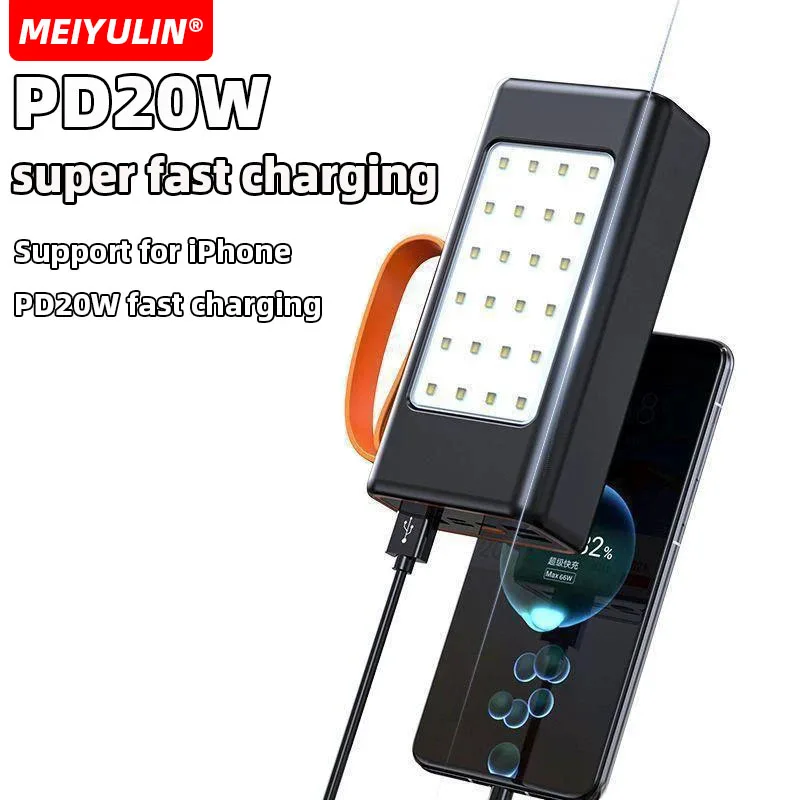 باور بانك بسعة كبيرة 50000 مللي أمبير في الساعة 22.5 وات USB C شاحن سريع محمول 30000 مللي أمبير في الساعة بطارية خارجية للهاتف المحمول لهاتف آيفون وشاومي وسامسونج #6