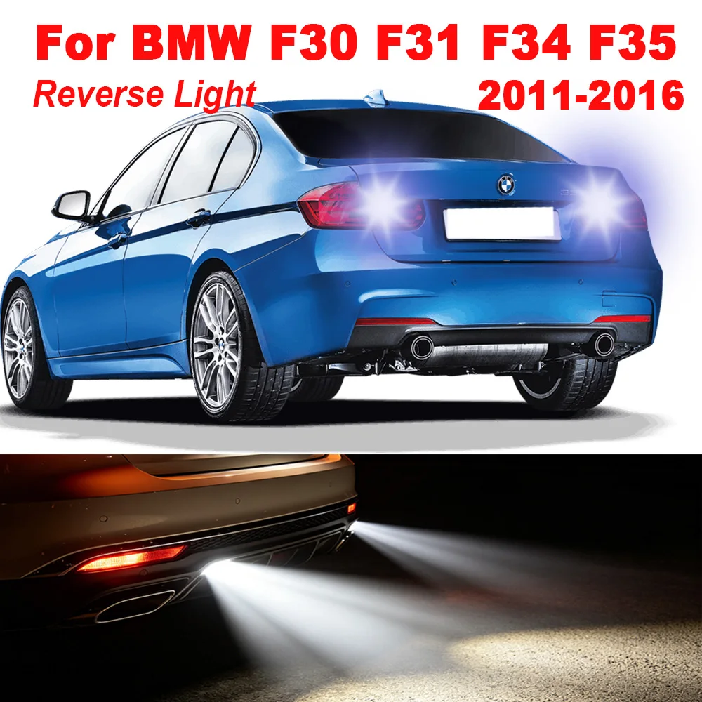 2 Stück LED-Rückfahrleuchten für BMW 3er F30 F31 Touring F34GT F35 2011 2012 2013 2014 2015 Auto-Rückfahrlampe BA15S P21W 1156 Canbus