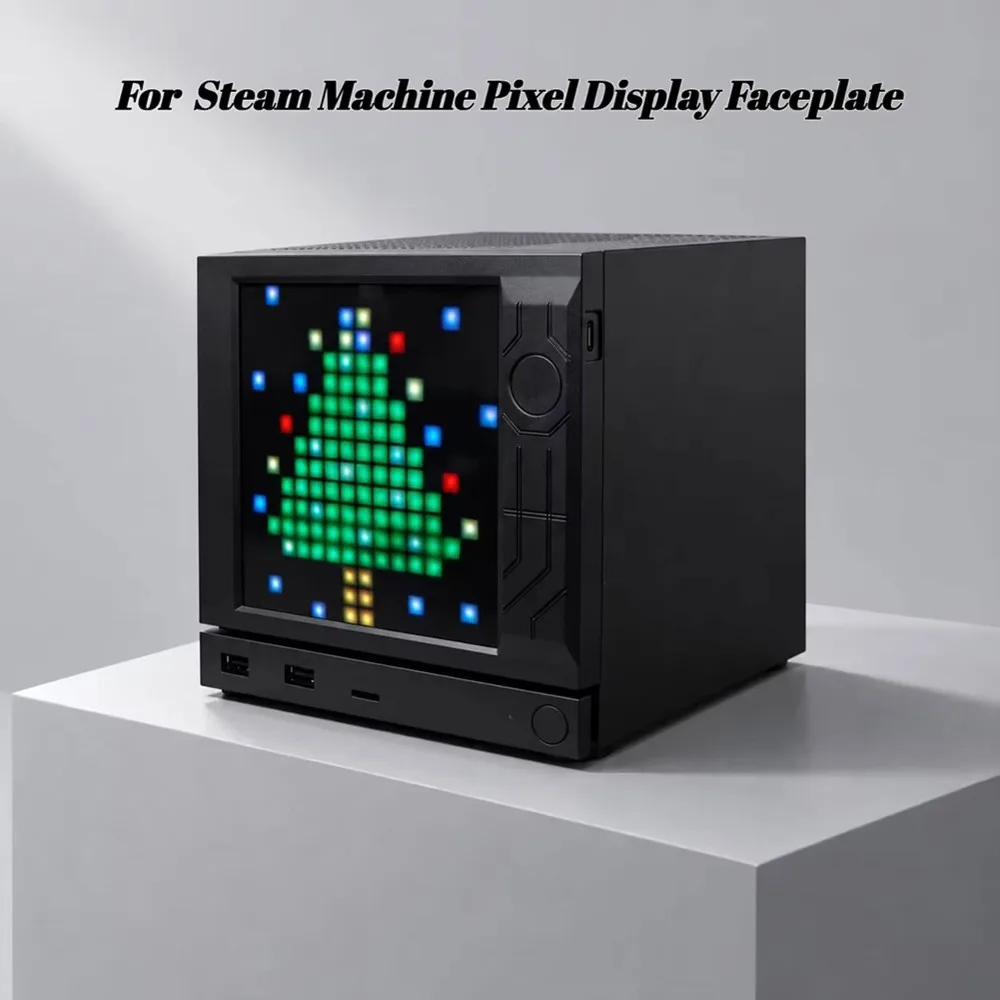 For Steam Machine Game Console Magnetic Faceplate Replacement Pixel Display Screen Panel Front Cover Accessory