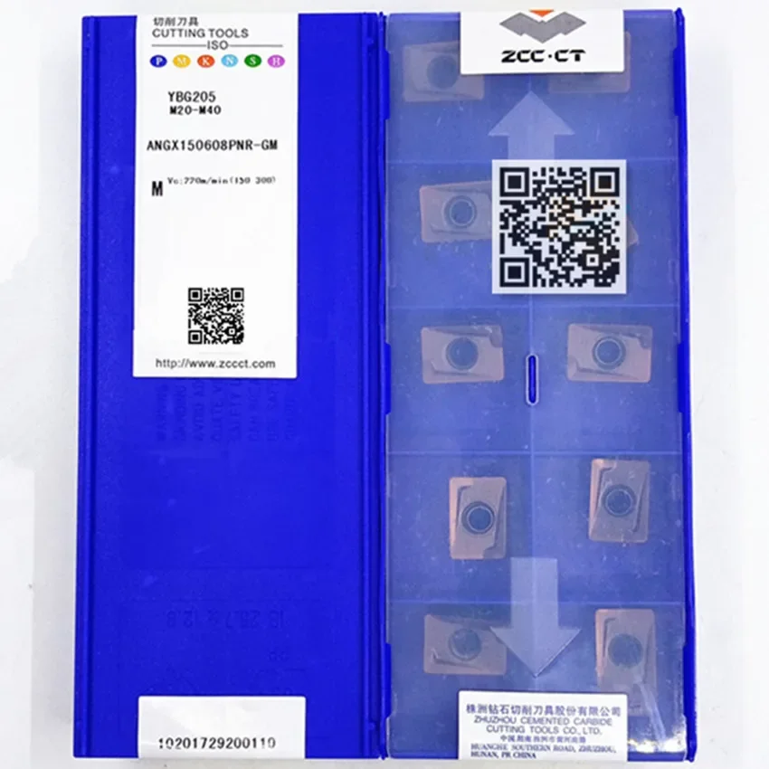 ZCC.CT ANGX150608PNR-GM YBG205/ANGX150616PNR-GM YBG205 ANGX150608 ANGX150616 CNC كربيد إدراج طحن إدراج 10 قطعة/صندوق #2