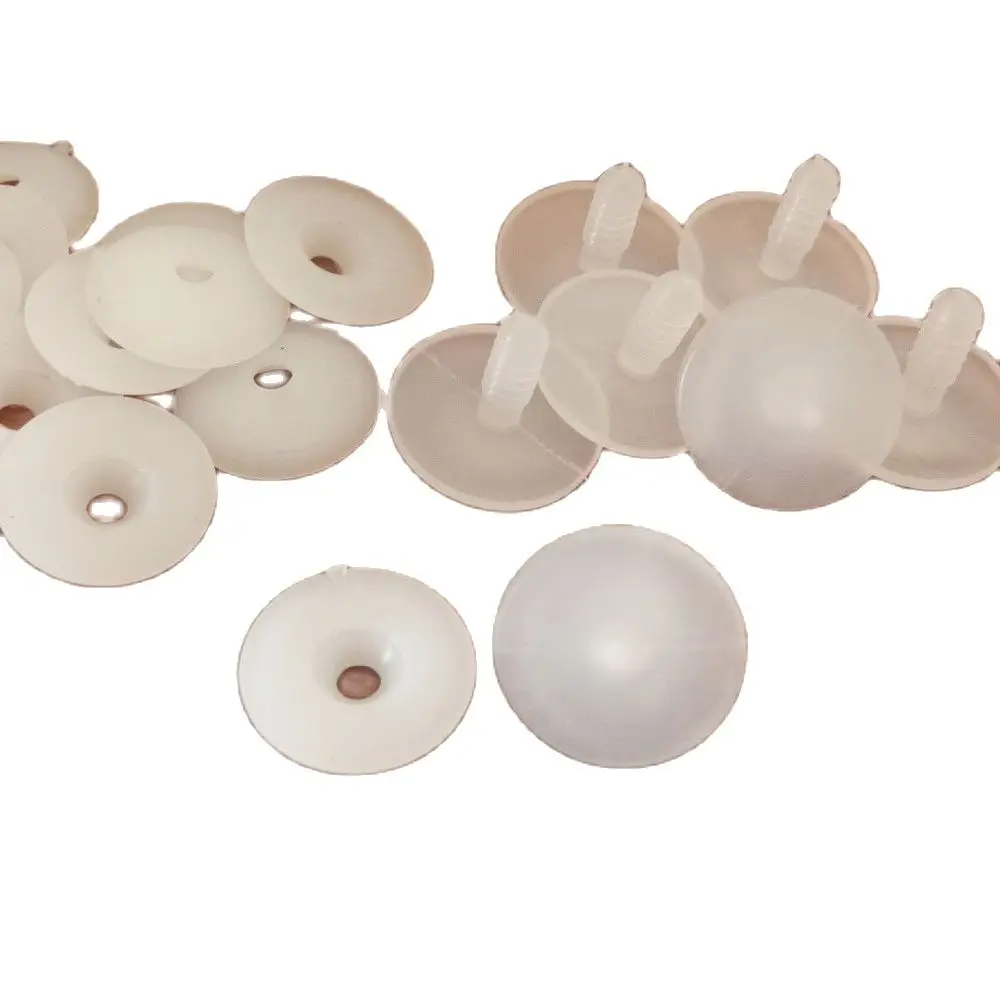 30sets 15mm/18mm/20mm/25mm/28mm/30mm/35mm/40mm/45mm/50mm/55mm/60mm white plastic toy joints with washer for plush doll