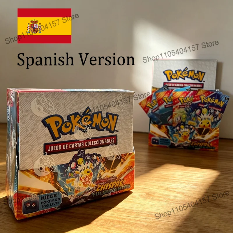 360Pcs Pokemon TCG Scarlet Violet Surging Sparks Booster Spanish Battle Transaction Card Trading Cards Game Collection Toys Gift