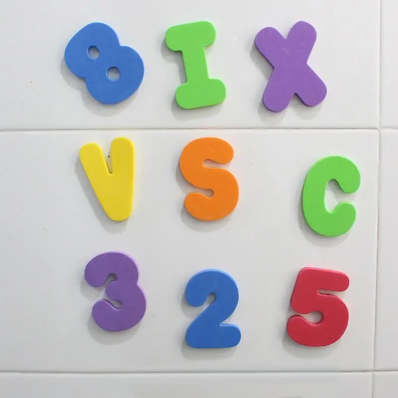 36 Stuks Foam Bad Letters Play Set Schuim Fun Letters Aantal Kleurrijke Educatief Abc Schuim Bad En Douche Speelgoed Voor 1-3 Baby