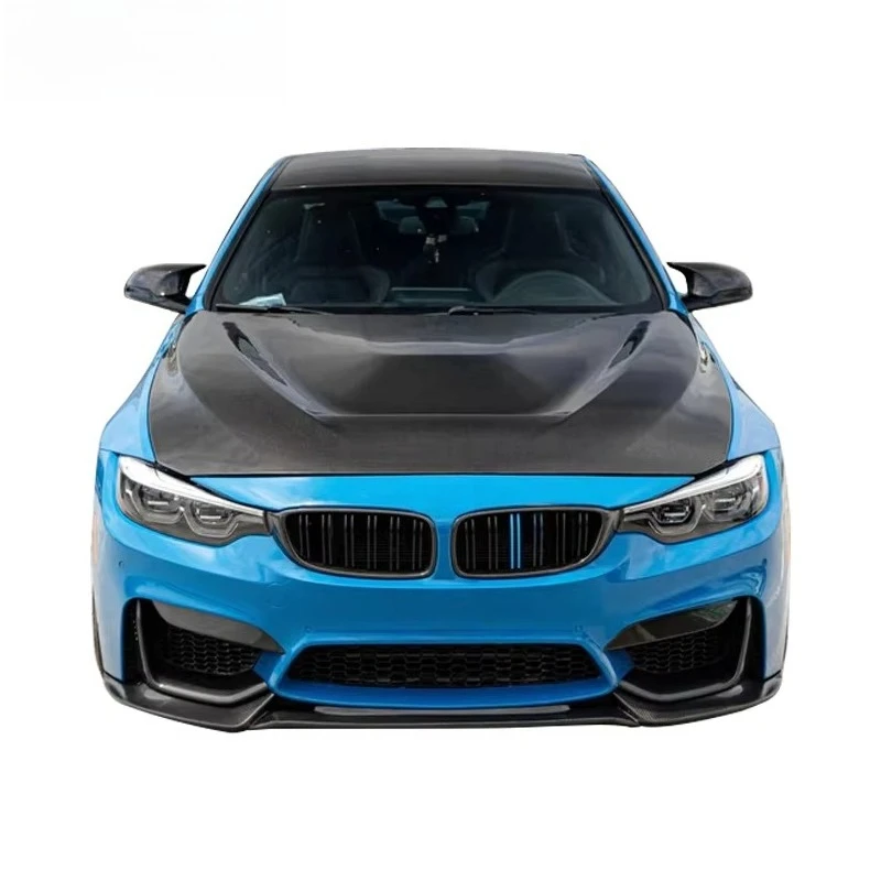 غطاء محرك السيارة عالي الجودة بنمط GTS لغطاء محرك F32 F82 M4 M3 2014-2015 من ألياف الكربون #3