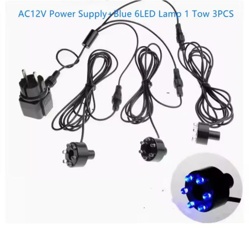 6 LED Underwater Lights12V Aquarium Waterfall Night-Lights Garden Spotlight Lamp Swimming Pool Fountains Pond